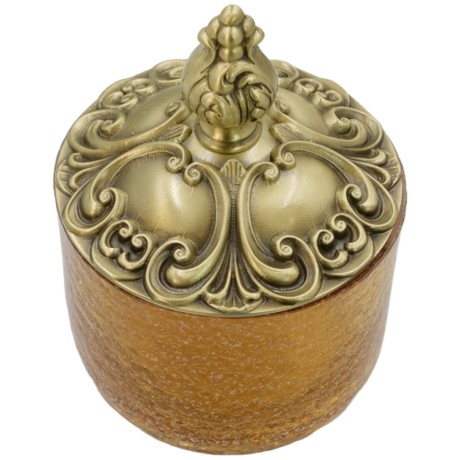 ELISABETTA Баночка высокая, H17 см. с крышкой, стекло/бронза