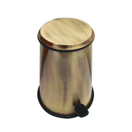 COMPLEMENTI Ведро мусорное 5л, D21, H32 cm, с крышкой SOFT CLOSE, бронза