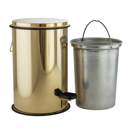 COMPLEMENTI Ведро мусорное 5л, D21, H32 cm, с крышкой SOFT CLOSE, золото