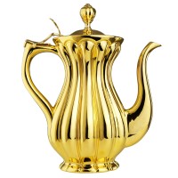 OLIVIA Кувшин керамика, золото/крышка золото