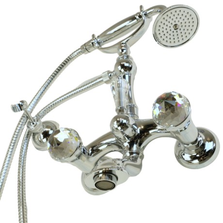 KORONA См-ль д/ванны внешний, изогнутый, ручки SWAROVSKI, хром (NEW)