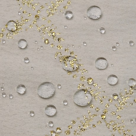 MIGLIORE Шторка L180xH200 см. для душа/ванны, текстиль, узор АР-ДЕКО ГОЛД, цвет золото