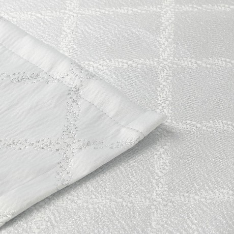 MIGLIORE Шторка L180xH200 см. для душа/ванны, текстиль, узор АР-ДЕКО СИЛЬВЕР, цвет серебро