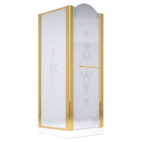 DIADEMA Душ.каб.квадратная, 90х90хH195 см. дверь расп. DX, стекло матовое, профиль хром