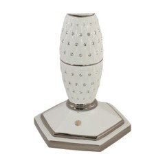 SIDNEY Колонна H84 см. д/столешницы круглой 27488, керамика, цвет белый, декор платина, swarovski