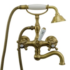 ARCADIA См-ль д/ванны внешний с поворотным изливом, бронза