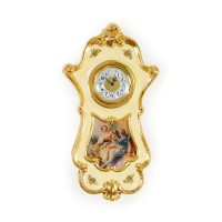 BAROQUE Часы настенные 34х12хH63 см, керамика, цвет кремовый, декор золото