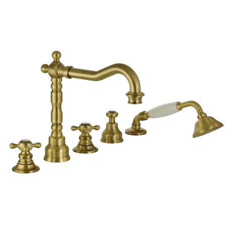 ARCADIA См-ль на борт ванны, на 5 отв., бронза