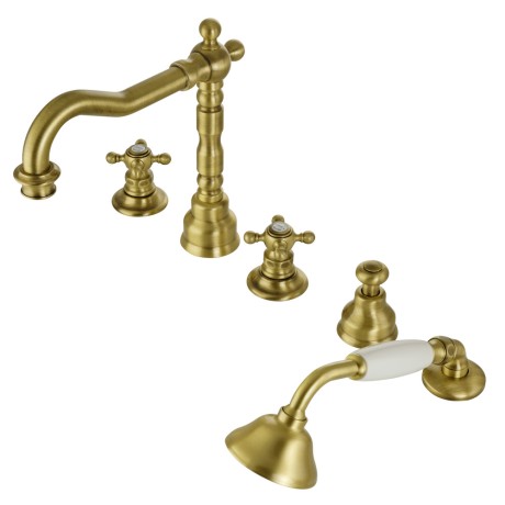 ARCADIA См-ль на борт ванны, на 5 отв., бронза